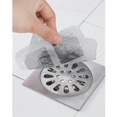 10 Adet Yapışkanlı Banyo Gider Süzgeci Saç Yakalayıcı Süzgeç Banyo Duş Gider Tıkanık Önleyicİ - 5