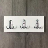 Modilayn Gardenya Ahşap Kapı Arkası Amerikan Askı 6'lı Duvar Askısı 10x30 cm - 1