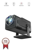 Torima  HY320 Siyah Taşınabilir Sinema Projektörü 4K 1080P Ev Sineması Bluetooth Android Akıllı Projeksiyon Wifi - 1