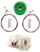 Bmw E87 2004-2011 Uyumlu Arka Sağ Kapı Cam Kriko Teli ve Tamir Seti Takımı Kiti - 1
