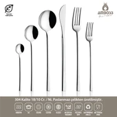 Amboss Ruby 72 Parça Çatal Kaşık Bıçak Seti - 2
