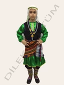 Karadeniz Kız Çocuk Kostümü Yöresel Folklör Kostüm - 1