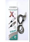 Tonex Titan Metal Kaplama  3.4A  20W USB Lightning Şarj ve Data Kablosu 1Mt - 1