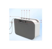 LED Işıklı Taşınabilir Bluetooth Hoparlör Yüksek Baslı Dinamik Hoparlör Aynı Zamanda Telefon Tutucu Özelliği Olan Hoparlör - 3