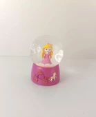 Kar Küresi Prenses Kraliçesi Işıklı Kar Küresi Ev Ofis Dekor Biblo Obje 9 cm - 1