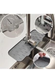 Tezgah Sıçrama Koruyucu Silikon Musluk Altı Mutfak Banyo Lavabo Akıtma Tahliye Ped Sabunluk Lavabo - 3