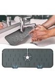 Tezgah Sıçrama Koruyucu Silikon Musluk Altı Mutfak Banyo Lavabo Akıtma Tahliye Ped Sabunluk Lavabo - 7