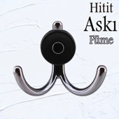 Hitit Askı Askılık Metal Füme Vestiyer Duvar Askısı Dolap Elbise Askılığı - 1