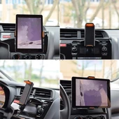 Polham Araç içi CD Gözü Girişli Döner Başlıklı Telefon ve Tablet Tutucu, 4-10 İnc Arası Uyumlu - 6
