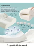 Ortopedik Visco Yastık Boyun Fıtığı Boyun Düzleşmesi Boyun Ağrısı Destekli Lüks Ortapedik Yastık - 4