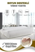 Ortopedik Visco Yastık Boyun Fıtığı Boyun Düzleşmesi Boyun Ağrısı Destekli Lüks Ortapedik Yastık - 1