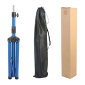 Kuaför Eğitim Mankeni İçin Metal Tripod - Mavi + Taşıma Çantası - 1