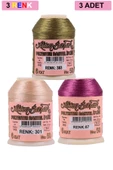 3 Adet Altınbaşak Oya ve Dantel İpi 20 gr - Royaleks - No: 301 - 087 - 383 - 1