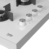 Beko BSTOC 827 B Beyaz Cam Set Üstü Ocak - 4