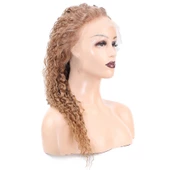 Afro Dalga Front Lace Gerçek Tül Peruk - Kumral - 60-65cm - 2