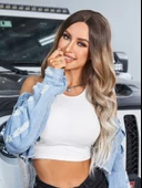 Kahverengi Ombre/ Kumral Platin Röfleli Orta Boy Tül Peruk - 4
