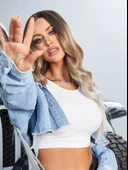 Kahverengi Ombre/ Kumral Platin Röfleli Orta Boy Tül Peruk - 6