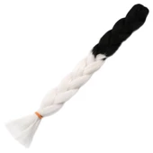 Afrika Örgülük Ombreli Sentetik Saç 100 Gr. - Siyah / Beyaz - 3