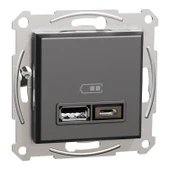 Asfora Antrasit Type-C+Usb Şarj Prizi 2.4 Amper Eph2700371 - 1