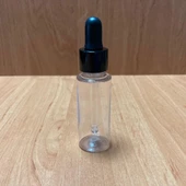 30 Ml Plastik Şeffaf Şişe Cam Damlalıklı  , Siyah Metal Kapaklı , 30 Cc Cam Damlalıklı PE Şişe x 10 Adet - 2