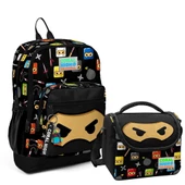 Coral High 2li Set Ninja Desenli Okul Çantası Beslenme 23473 - 1