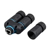 Powermaster RJ45 Dişi Konnektör Su Geçirmez İnternet Soket Girişli Konnektör Ethernet Kablo Ucu - 1