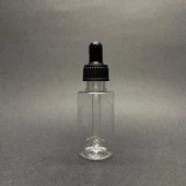 30 Ml Kısa Şeffaf Şişe Cam Damlalıklı  , Plastik Kapaklı , 30 Cc Cam Damlalıklı PE Şişe x 10 Adet thumbnail 2
