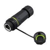 Powermaster RJ45 Dişi Konnektör Su Geçirmez İnternet Soket Girişli Konnektör Ethernet Kablo Ucu - 1