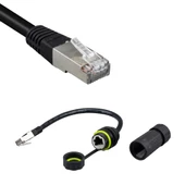 Powermaster RJ45 Erkek Dişi Konnektör Su Geçirmez İnternet Soket Girişli Konnektör Ethernet Kablo Ucu - 1