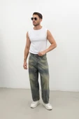 Erkek Skater Fit Jean Pantolon Tint Yeşil - 3