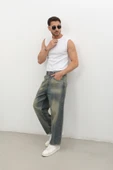 Erkek Skater Fit Jean Pantolon Tint Yeşil - 1