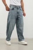Erkek Skater Fit Jean Pantolon Buz Mavisi - 8
