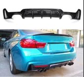 Bmw F32 arka tampon difüzörü 4 çıkış m-performance pianoblack 2012-2018 - 5