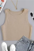 YNT Crem Kalın Askılı Crop BN6572CR - 1