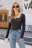 YNT Siyah Uzun Kollu Trend Bluz BN6576S - 1
