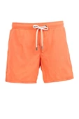 Somon Su İtici Özellikli Naylon Kumaş Düz Renk Basic Erkek Plaj Deniz Şort Mayo - 540-Somon thumbnail 1