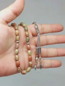 Unakit Taşı Arpa Kesim Tesbih 6*9mm (49434) thumbnail 1