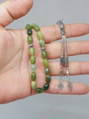 Yeşim Taşı Arpa Kesim Tesbih 6*9mm (49430) thumbnail 1