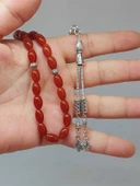 Akik Taşı Arpa Kesim Tesbih 6*9mm (49422) thumbnail 1