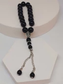Oniks (Onix) Taşı Parlak 17lik Efe Tesbih 12mm (51532) - 4