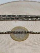 Bileklik Boy Pirit Taşı Rondela Faset Kesim Yarım Dizi 2.5*2mm (17CM UZUNLUĞUNDADIR) - 2