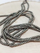 Bileklik Boy Pirit Taşı Rondela Faset Kesim Yarım Dizi 2.5*2mm (17CM UZUNLUĞUNDADIR) - 1