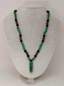 Aventurin - Hematit - Lav Taşı & Venge Ağacı Tasarım Unisex Kolye (44375) thumbnail 5