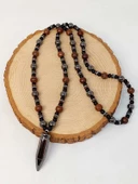 Hematit - Lav Taşı & Venge Ağacı Tasarım Unisex Kolye (44350) thumbnail 2