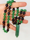 Aventurin - Hematit - Lav Taşı & Venge Ağacı Tasarım Unisex Kolye (44375) thumbnail 1