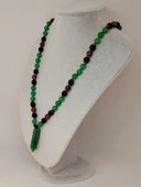 Aventurin - Hematit - Lav Taşı & Venge Ağacı Tasarım Unisex Kolye (44375) thumbnail 4