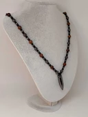 Hematit - Lav Taşı & Venge Ağacı Tasarım Unisex Kolye (44350) thumbnail 4