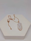 Kristal Kuvars Bakır Malzemeli El Örgüsü Özel Pandül Sarkaç (Kolye Ucu) (51340) thumbnail 6