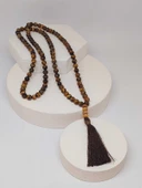 Kaplangözü Taşı108'lik Tibet Stili El Yapımı Mala Kolye (51394) - 5