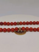 108'lik Kırmızı Jasper Taşı Tibet Stili El Yapımı Mala Kolye (51400) thumbnail 7